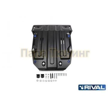 Защита картера Rival сталь 2 мм для Volkswagen Touareg, V - 3.0d (204л.с.); 3.0d; 3.6 2010-2018