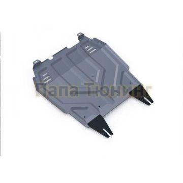 Защита картера + КПП Rival алюминий 4 мм для Peugeot 4007, V - 2.0; 2.4 2007-2012