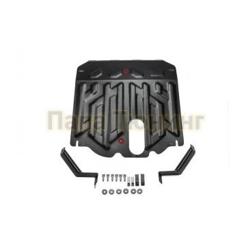 Защита картера + КПП АвтоБРОНЯ сталь 2 мм Hyundai Santa Fe Premium, V - 2.2d; 2.4 2015-2016