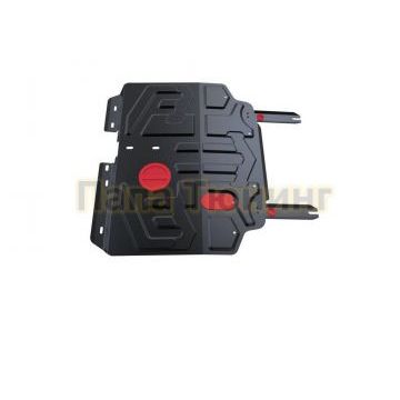 Защита картера + КПП АвтоБРОНЯ сталь 2 мм Lifan X70, V - 2.0; передний привод 2018-