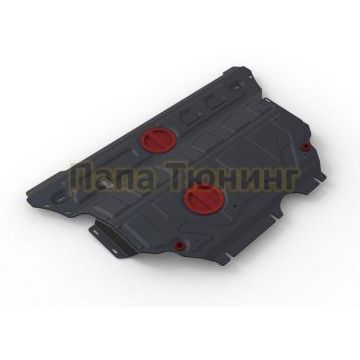 Защита картера + КПП АвтоБРОНЯ сталь 2 мм Skoda Superb, V - 1.4; 1.8; 2.0; привод - все 2015-