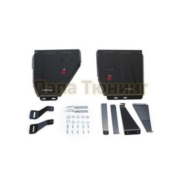 Защита топливного бака АвтоБРОНЯ сталь 2 мм Volkswagen Tiguan, V - 1.4 (150л.с.); 2.0d (150л.с.); 2.0 (180л.с.); 2.0 (220л.с.)/Tiguan SportLine, V - 2.0 (220л.с.); полный привод; 2 Части 2016-