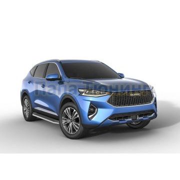Пороги алюминиевые Rival Premium для Haval F7/F7x 2019-