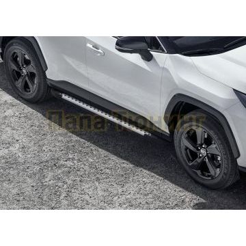 Пороги алюминиевые Rival Bmw-Style V2 для Toyota Rav4 2019-