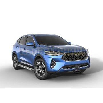 Защита порога с листом d57 Rival для Haval F7 2019-