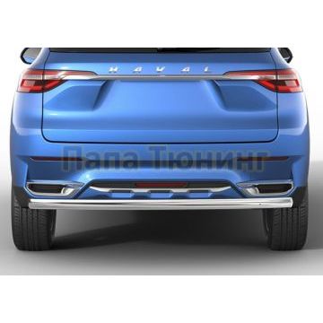 Защита заднего бампера d57 Rival для Haval F7 2019-