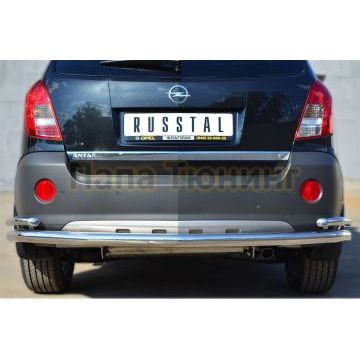 Защита заднего бампера двойная d57-d42 РусСталь для Opel Antara 2010-2017