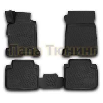 Коврики 3D в салон полиуретан 4 штуки Element для Honda Accord 2013-2018