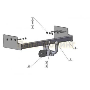 Фаркоп Avtos для Ford Transit 1994-2000