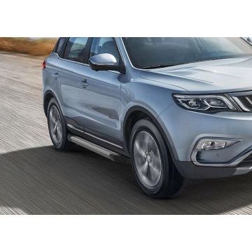 Пороги алюминиевые Rival BMW-Style для Geely Atlas 2018-2024/Geely Atlas PRO 2021-2024