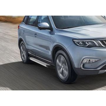 Пороги алюминиевые Start для Geely Atlas 2018-2024/Geely Atlas PRO 2021-2024