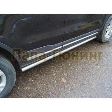 Пороги труба 60,3 мм ТСС для Geely Atlas PRO 2021-2024