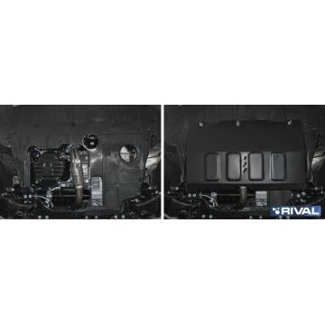 Защита картера и КПП Rival для 1,8 и 2,0 сталь 2 мм для Geely Emgrand X7 2016-2019