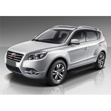 Пороги алюминиевые Rival Black Start для Geely Emgrand X7 2013-2019