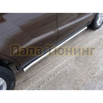 Пороги труба 60 мм ТСС для Geely Emgrand X7 2013-2019