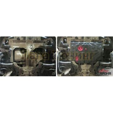 Защита картера + КПП сталь 2 мм АвтоБРОНЯ для Geely Emgrand 7, V - 1.5; 1.8 2016-2018/Geely Emgrand 7, V - 1.5; 1.8 2018-2024/Geely Emgrand EC7, V - 1.5; 1.8 2011-2016/Geely Vision, V - 1.8 2008-2011