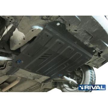 Защита картера + КПП Rival сталь 2 мм для Geely MK Cross, V - 1.5 2011-2015