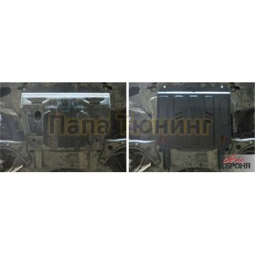 Защита картера + КПП сталь 2 мм АвтоБРОНЯ для Geely GC6, V - 1.5 2014-2017/Geely MK Cross, V - 1.5 2011-2015/Geely MK, V - 1.5 2008-2015