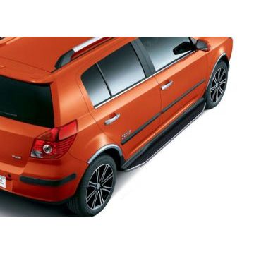 Пороги алюминиевые Rival Premium для Geely MK Cross 2010-2016