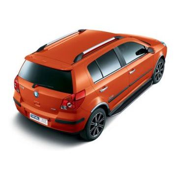 Пороги алюминиевые Rival Premium для Geely MK Cross 2010-2016