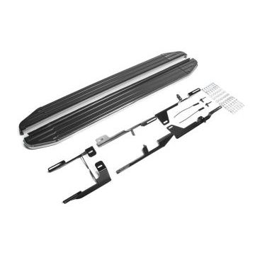 Пороги алюминиевые Rival Premium для Geely MK Cross 2010-2016