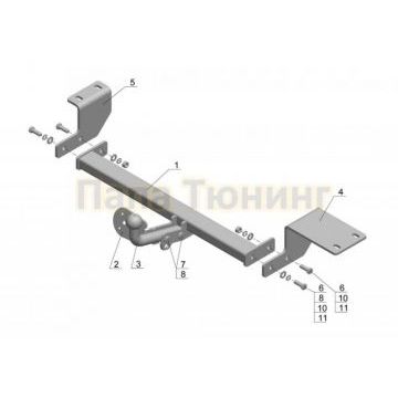 Фаркоп Avtos для Geely MK 2008-2015