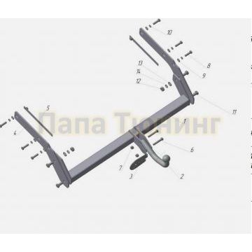 Фаркоп Avtos для Great Wall Deer G3 Pickup 2005-2009