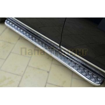 Пороги с площадкой алюминиевый лист d42 вариант 2 РусСталь для Great Wall Hover H6 2013-2015