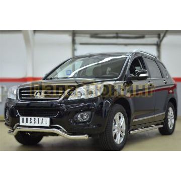 Пороги труба d57 вариант 3 РусСталь для Great Wall Hover H6 2013-2015