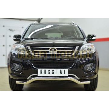 Защита переднего бампера d57 РусСталь для Great Wall Hover H6 2013-2015