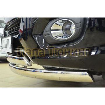 Защита передняя двойная 75-42 мм дуга РусСталь для Great Wall Hover H6 2013-2015