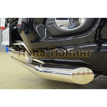 Защита передняя двойная 76-75х42 мм РусСталь для Great Wall Hover H6 2013-2015