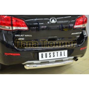 Защита заднего бампера d76 дуга РусСталь для Great Wall Hover H6 2013-2015
