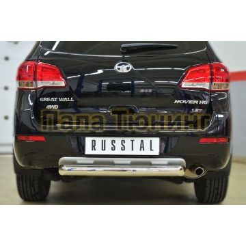 Защита заднего бампера d76 дуга РусСталь для Great Wall Hover H6 2013-2015
