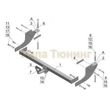 Фаркоп Avtos для Great Wall Safe 2004-2010