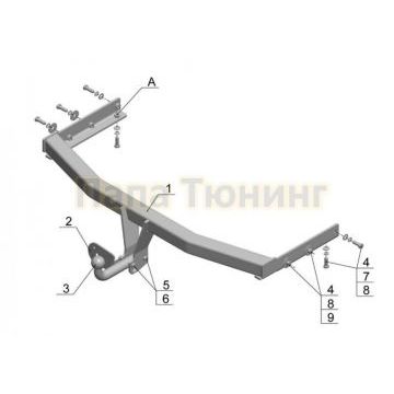 Фаркоп Avtos для Great Wall Sailor 2005-2010