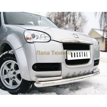Защита передняя двойная d76-d42 дуга РусСталь для Great Wall Wingle 3 2007-2013