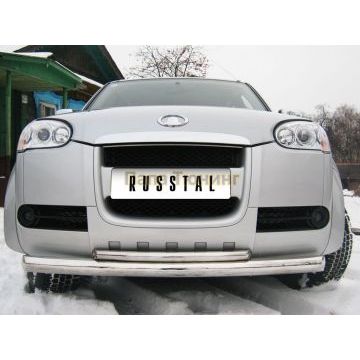 Защита передняя двойная d76-d42 РусСталь для Great Wall Wingle 3 2007-2013