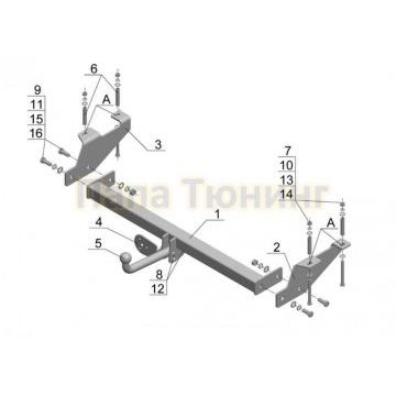 Фаркоп Avtos для Great Wall Wingle 3 2007-2013