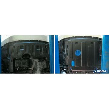 Защита картера и КПП Rival для 1,5 МКПП сталь 2 мм для Haima M3 2014-2019