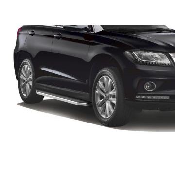 Пороги алюминиевые Rival Premium для Haval H2 2014-