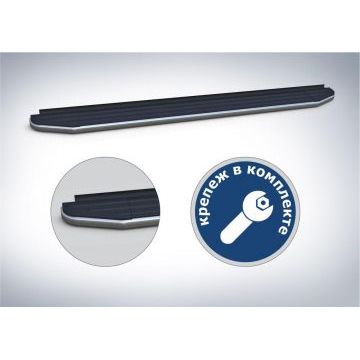 Пороги алюминиевые Rival Premium для Great Wall Hover H3/H5/DW Hower H3/Haval H5 2010-2024