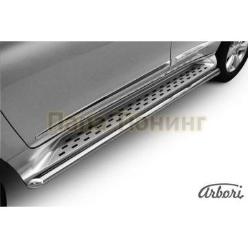 Защита штатных порогов труба 57 мм Slitkoff для Haval H9 2015-2024 Защита штатных порогов труба 57 мм Slitkoff для Haval H9 2015-2024