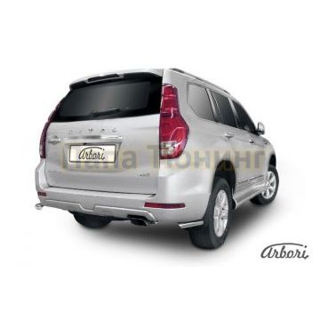 Защита задняя уголки 57 мм Slitkoff для Haval H9 2015-2024