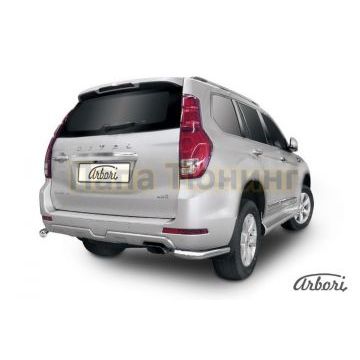 Защита задняя уголки 76 мм Slitkoff для Haval H9 2015-2024