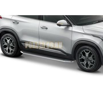 Пороги алюминиевые Rival Premium для Kia Soul 2019-/Kia Seltos 2019-
