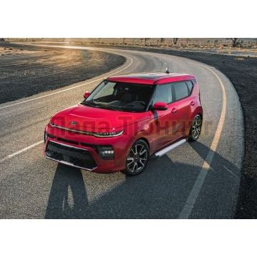 Пороги алюминиевые Rival Start для Kia Soul 2019-/Kia Seltos 2019-