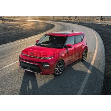 Пороги алюминиевые Rival Black Start для Kia Soul 2019-/Kia Seltos 2019-
