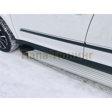 Пороги алюминиевые Rival Start для Great Wall Hover H3/H5/DW Hower H3/Haval H5 2010-2024