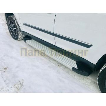 Пороги алюминиевые Rival Start для Great Wall Hover H3/H5/DW Hower H3/Haval H5 2010-2024